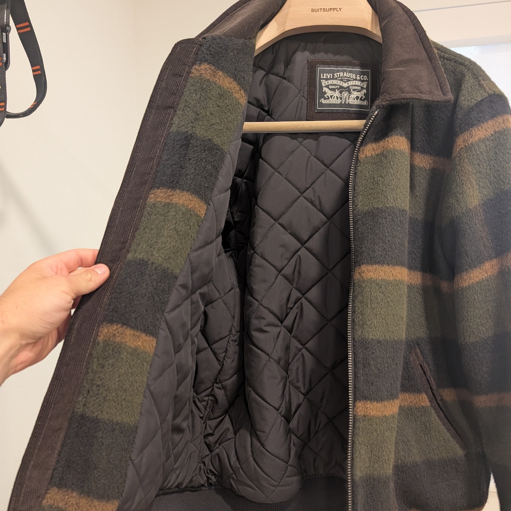 Levi's Men's Striped Jacket - Green and Brown